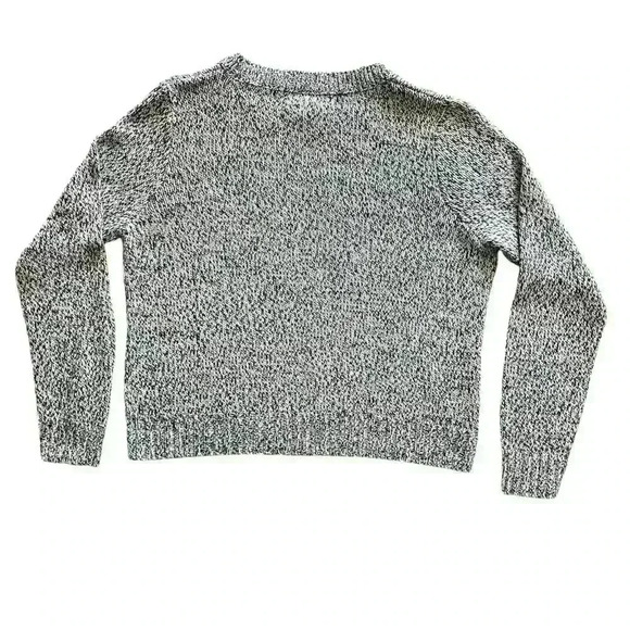 Divided H&M Sweater Black Gray Marled Sweater Top Fall Soft Cozy Knit Small - Picture 2 of 4